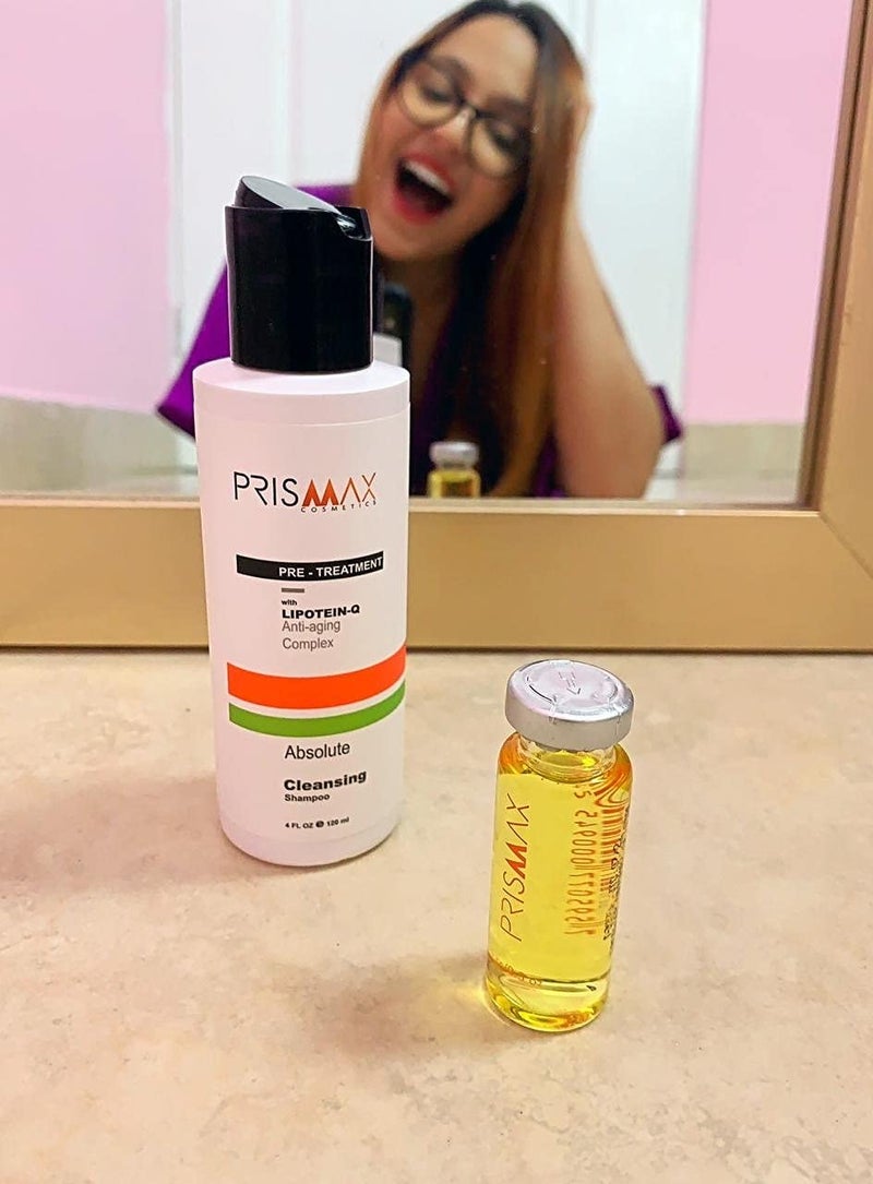 Prismax Pre-Wash Clarifying Shampoo with Keratin - Use Before Hair Treatments, Coloring, Processing, etc. - 4oz - Image 2